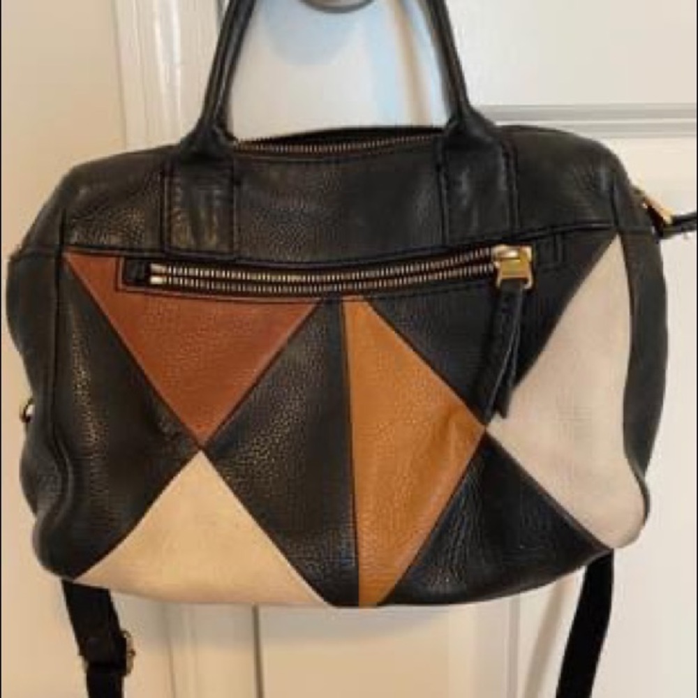 Fossil Multi-Colored Leather Rachel Satchel
